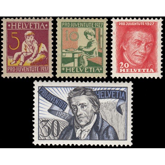 Suiza Switzerland 226/29 1927 Henri Pestalozzi Orfelinatos Pro juventud MNH Suiza Switzerland 226/29 1927 Henri Pestalozzi Orfelinatos Pro juventud MNH