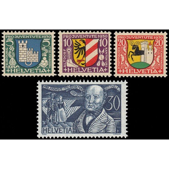 Suiza Switzerland 246/49 1930 Pro juventud Escudos de Villas y Efigies MNH Suiza Switzerland 246/49 1930 Pro juventud Escudos de Villas y Efigies MNH
