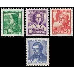 Suiza Switzerland 282/85 1935 Pro Juventud Stefano Franscini MNH Suiza Switzerland 282/85 1935 Pro Juventud Stefano Franscini MNH