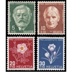 Suiza Switzerland 423/26 1945 Pro juventud Ludwin Forrer i Susanna Orelli Flores Flowers MH Suiza Switzerland 423/26 1945 Pro juventud Ludwin Forrer i Susanna Orelli Flores Flowers MH
