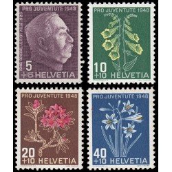 Suiza Switzerland 467/70 1948 Pro juventud Ulrich Wille MNH Suiza Switzerland 467/70 1948 Pro juventud Ulrich Wille MNH