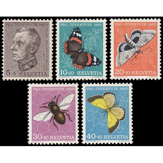 Suiza Switzerland 502/06 1950 Pro juventud Theophil Sprecher v. Bernegg MH Suiza Switzerland 502/06 1950 Pro juventud Theophil Sprecher v. Bernegg MH