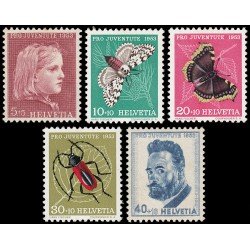 Suiza Switzerland 539/43 1953 Pro juventud Ferdinand Hodler MH Suiza Switzerland 539/43 1953 Pro juventud Ferdinand Hodler MH