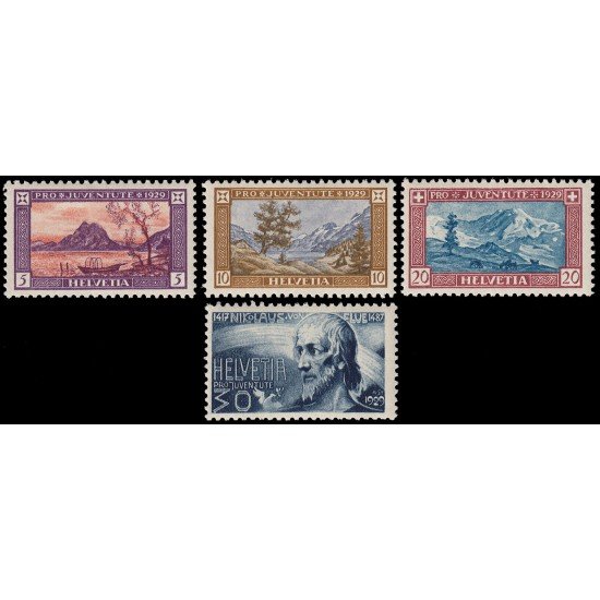 Suiza Switzerland 235/38 1929 Pro juventud Lagos y Montes Nicolás de Fleu MNH Suiza Switzerland 235/38 1929 Pro juventud Lagos y Montes Nicolás de Fleu MNH