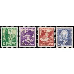 Suiza Switzerland 278/81 1934 Pro juventud Albrecht von Haller MNH Suiza Switzerland 278/81 1934 Pro juventud Albrecht von Haller MNH
