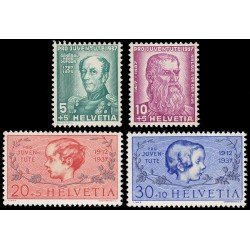 Suiza Switzerland 303/06 1937 Pro juventud Gral H. Dufour Nicolás de Fleu MNH Suiza Switzerland 303/06 1937 Pro juventud Gral H. Dufour Nicolás de Fleu MNH