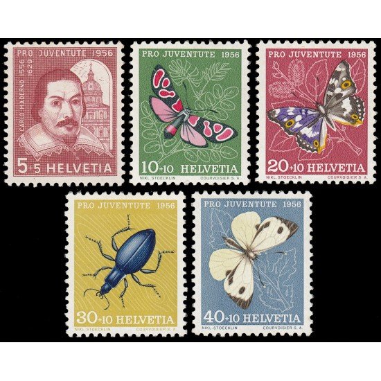 Suiza Switzerland 581/85 1956 Pro juventud Mariposas Butterflies MH Suiza Switzerland 581/85 1956 Pro juventud Mariposas Butterflies MH