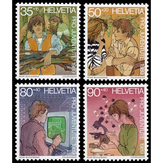 Suiza Switzerland 1333/36 1989 Pro juventud Desarrollo de la infancia MNH Suiza Switzerland 1333/36 1989 Pro juventud Desarrollo de la infancia MNH
