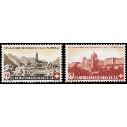 Suiza Switzerland 385/86 1943 Fiesta Nacional MNH Suiza Switzerland 385/86 1943 Fiesta Nacional MNH