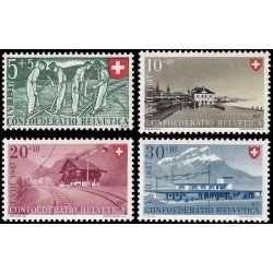 Suiza Switzerland 437/40 1947 Fiesta Nacional A favor de los enfermos y contra el cáncer MNH Suiza Switzerland 437/40 1947 Fiesta Nacional A favor de los enfermos y contra el cáncer MNH