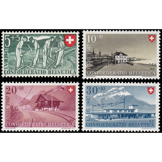 Suiza Switzerland 437/40 1947 Fiesta Nacional A favor de los enfermos y contra el cáncer MNH Suiza Switzerland 437/40 1947 Fiesta Nacional A favor de los enfermos y contra el cáncer MNH