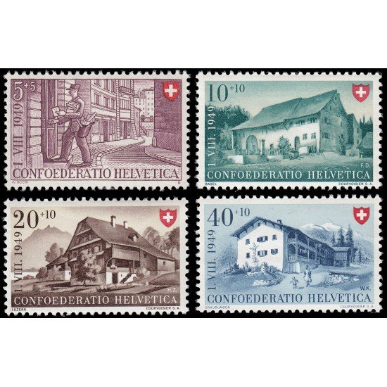 Suiza Switzerland 477/80 1949 Pro patria MNH Suiza Switzerland 477/80 1949 Pro patria MNH