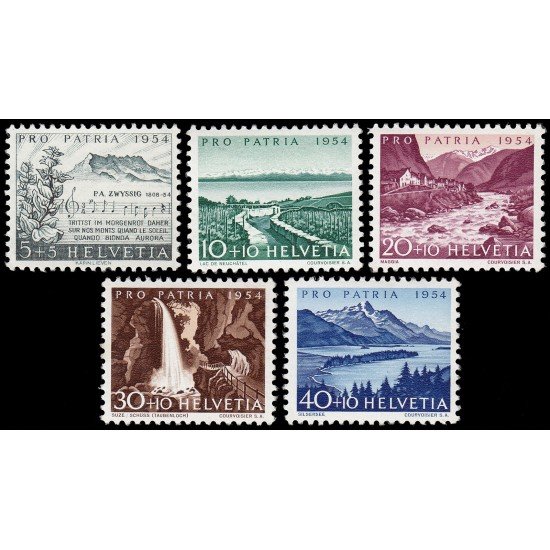 Suiza Switzerland 548/52 1954 Pro patria MH Suiza Switzerland 548/52 1954 Pro patria MH