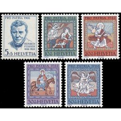Suiza Switzerland 769/73 1966 Pro patria Heinrich Federer MNH Suiza Switzerland 769/73 1966 Pro patria Heinrich Federer MNH