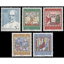 Suiza Switzerland 786/90 1967 Pro patria Theodor Kocher MNH Suiza Switzerland 786/90 1967 Pro patria Theodor Kocher MNH