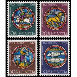 Suiza Switzerland 807/10 1968 Pro patria Vidrieras de la Catedral de Lausana MNH Suiza Switzerland 807/10 1968 Pro patria Vidrieras de la Catedral de Lausana MNH