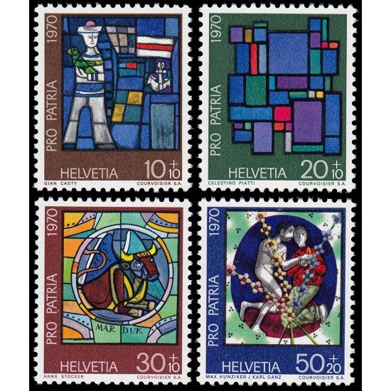 Suiza Switzerland 857/60 1970 Pro patria Arte y trabajo artesanal MNH Suiza Switzerland 857/60 1970 Pro patria Arte y trabajo artesanal MNH