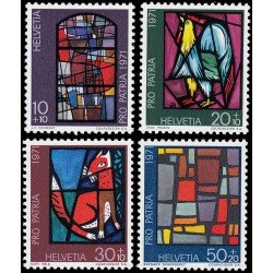 Suiza Switzerland 878/81 1971 Pro patria Pinturas sobre vidrio en el arte sacro MNH Suiza Switzerland 878/81 1971 Pro patria Pinturas sobre vidrio en el arte sacro MNH