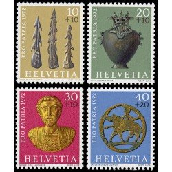 Suiza Switzerland 901/04 1972 Pro patria Descubrimientos arqueológicos MNH Suiza Switzerland 901/04 1972 Pro patria Descubrimientos arqueológicos MNH