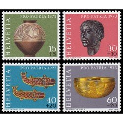 Suiza Switzerland 926/29 1973 Pro patria Tesoros arqueológicos MNH Suiza Switzerland 926/29 1973 Pro patria Tesoros arqueológicos MNH