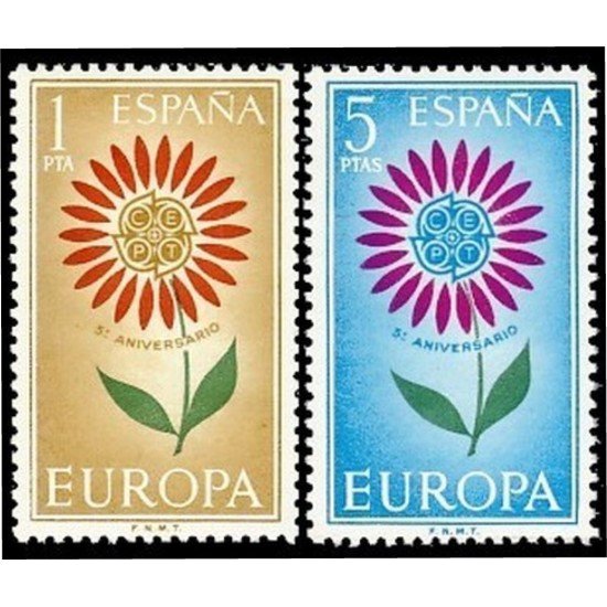 España Spain 1613/14 1964 Europa-CEPT. V Anv. CEPT MNH España Spain 1613/14 1964 Europa-CEPT. V Anv. CEPT MNH