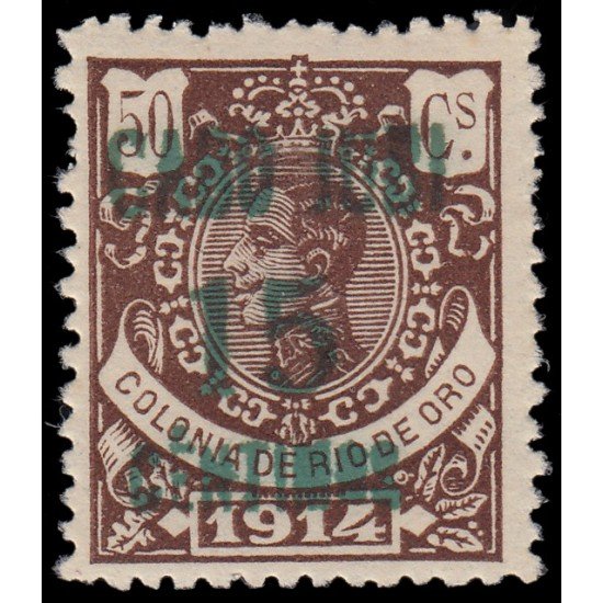 Cabo Juby 3A 1916 Sellos de Río de Oro de 1914 habilitados MH Cabo Juby 3A 1916 Sellos de Río de Oro de 1914 habilitados MH