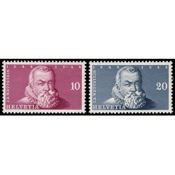 Suiza Switzerland 453A/B 1948 Retrato del alcalde Wettstein MNH Suiza Switzerland 453A/B 1948 Retrato del alcalde Wettstein MNH
