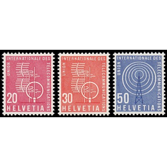 Suiza Switzerland Servicios 423/25 1960 Centenario de la Unión Internacional de Telecomunicaciones I.T.U. MNH Suiza Switzerland Servicios 423/25 1960 Centenario de la Unión Internacional de Telecomunicaciones I.T.U. MNH