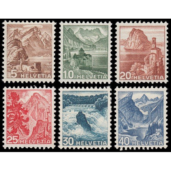 Suiza Switzerland 461/66 1948 Paisajes MH Suiza Switzerland 461/66 1948 Paisajes MH