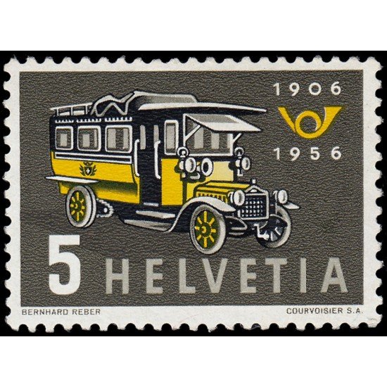Suiza Switzerland 572 1956 50 aniv. de los coches postales MH