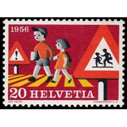Suiza Switzerland 574 1956 Seguridad viaria MH Suiza Switzerland 574 1956 Seguridad viaria MH