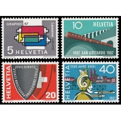 Suiza Switzerland 586/89 1957 Serie de propaganda MNH Suiza Switzerland 586/89 1957 Serie de propaganda MNH