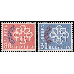 Suiza Switzerland 632/33 1959 Europa Conferencia PTT MH Suiza Switzerland 632/33 1959 Europa Conferencia PTT MH