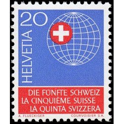 Suiza Switzerland 774 1966 50 aniv. de la Organización de Suizos en el extranjero MNH Suiza Switzerland 774 1966 50 aniv. de la Organización de Suizos en el extranjero MNH