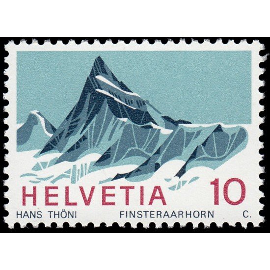 Suiza Switzerland 775 1966 Alpes suizos Montaña Finsteraarhorn MNH Suiza Switzerland 775 1966 Alpes suizos Montaña Finsteraarhorn MNH
