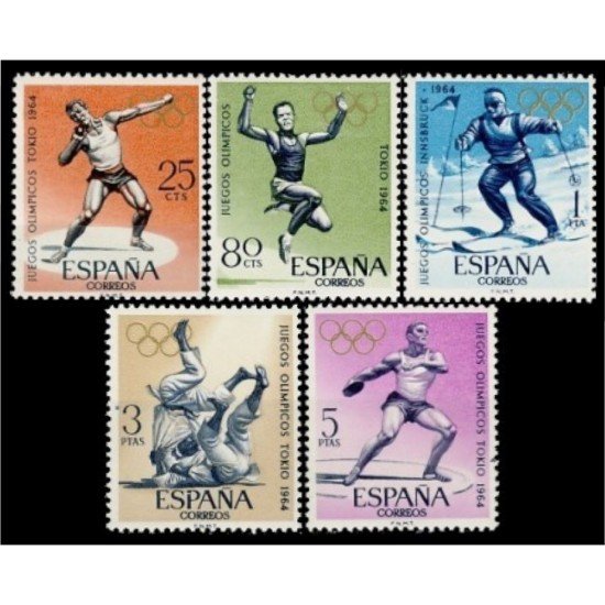España Spain 1617/21 1964 Juegos Olímpcos Innsbruck y Tokyo MNH España Spain 1617/21 1964 Juegos Olímpcos Innsbruck y Tokyo MNH