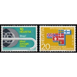 Suiza Switzerland 784/85 1967 Sellos de propaganda MNH Suiza Switzerland 784/85 1967 Sellos de propaganda MNH