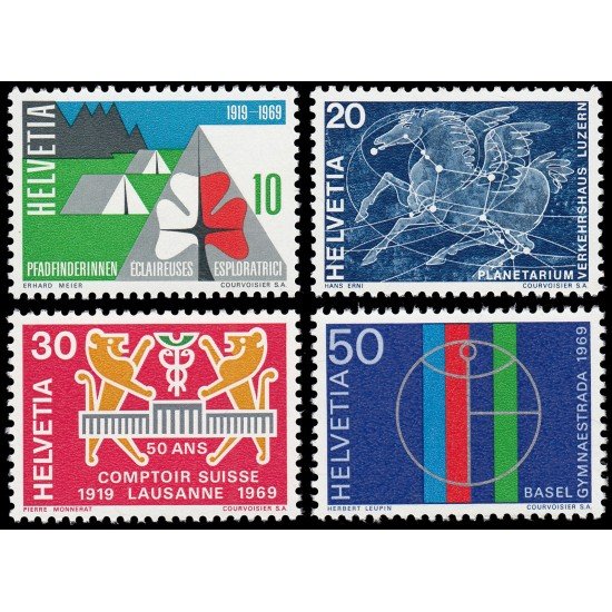Suiza Switzerland 828/31 1969 Sellos de propaganda MNH Suiza Switzerland 828/31 1969 Sellos de propaganda MNH