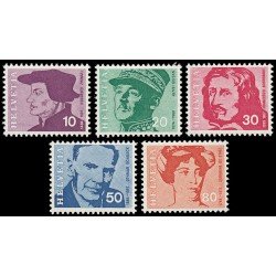 Suiza Switzerland 841/45 1969 Celebridades nacionales MNH Suiza Switzerland 841/45 1969 Celebridades nacionales MNH