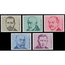 Suiza Switzerland 886/90 1971 Médicos y hombres de ciencia célebres MNH Suiza Switzerland 886/90 1971 Médicos y hombres de ciencia célebres MNH