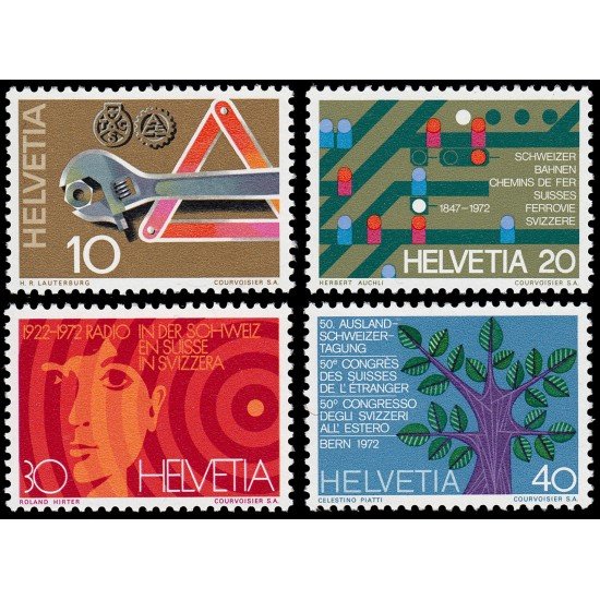 Suiza Switzerland 895/98 1972 Sellos de propaganda MNH Suiza Switzerland 895/98 1972 Sellos de propaganda MNH