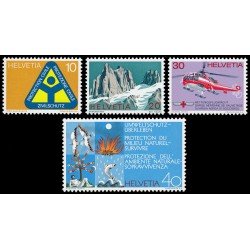 Suiza Switzerland 905/08 1972 Medio ambiente Alpes suizos Protección civil MNH Suiza Switzerland 905/08 1972 Medio ambiente Alpes suizos Protección civil MNH