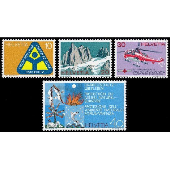 Suiza Switzerland 905/08 1972 Medio ambiente Alpes suizos Protección civil MNH Suiza Switzerland 905/08 1972 Medio ambiente Alpes suizos Protección civil MNH