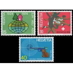 Suiza Switzerland 947/49 1974 Conmemorativos MNH Suiza Switzerland 947/49 1974 Conmemorativos MNH