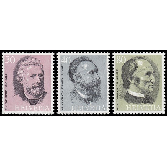 Suiza Switzerland 958/60 1974 Centenario U.P.U. Unión Postal Universal MNH Suiza Switzerland 958/60 1974 Centenario U.P.U. Unión Postal Universal MNH
