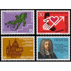 Suiza Switzerland 987/90 1975 Sellos de propaganda MNH Suiza Switzerland 987/90 1975 Sellos de propaganda MNH