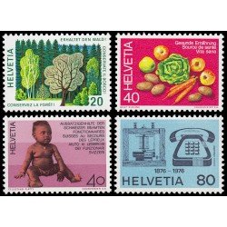 Suiza Switzerland 999/02 1976 Sellos conmemorativos MNH Suiza Switzerland 999/02 1976 Sellos conmemorativos MNH
