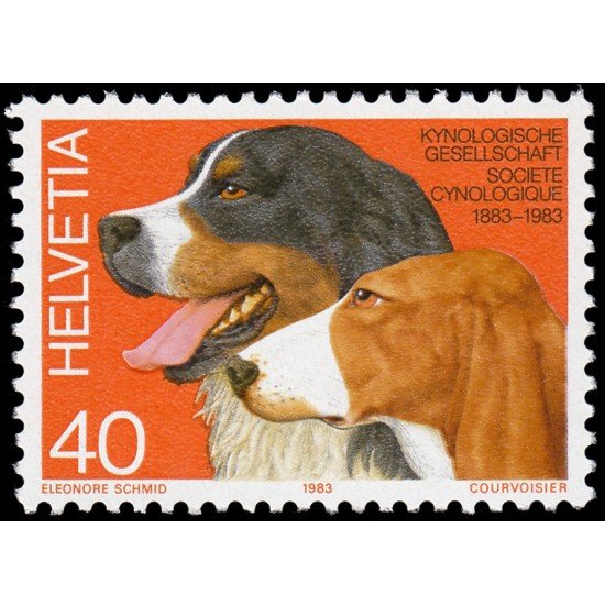 Suiza Switzerland 1186 1983 Centenario de la Sociedad Suiza de Cinología MNH Suiza Switzerland 1186 1983 Centenario de la Sociedad Suiza de Cinología MNH