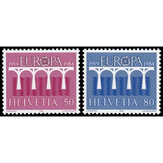 Suiza Switzerland 1199/00 1984 Europa Puente-25 Aniversario C.E.P.T. MNH Suiza Switzerland 1199/00 1984 Europa Puente-25 Aniversario C.E.P.T. MNH