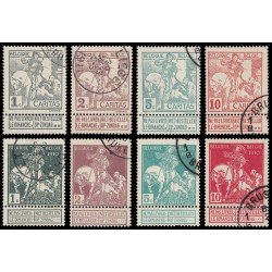 Bélgica 84/91 1910 Fondo Antituberculoso 1910 San Martín dividiendo su manto Usados Bélgica 84/91 1910 Fondo Antituberculoso 1910 San Martín dividiendo su manto Usados